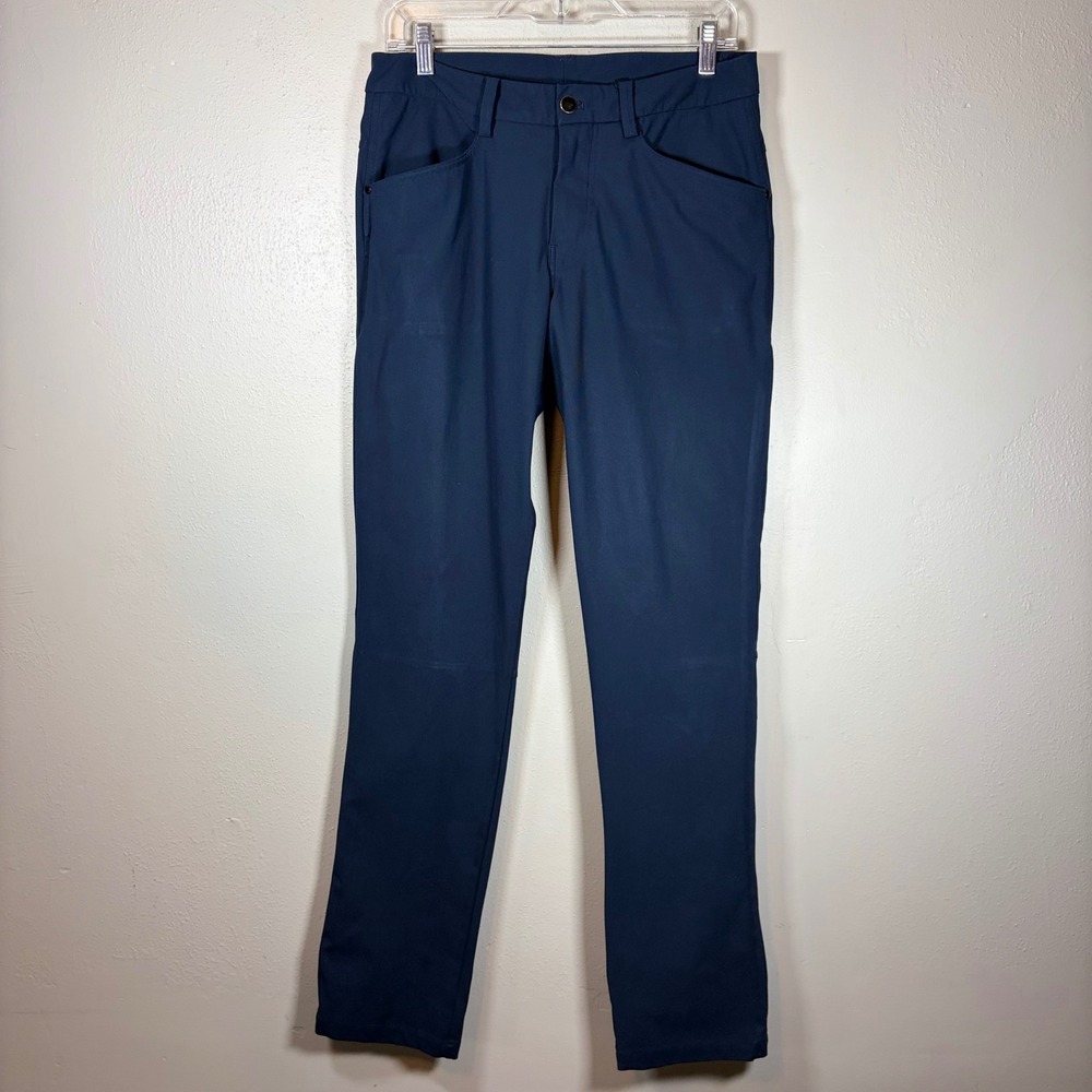 Lululemon ABC Pant Slim Warpstreme Navy Blue Mens 32 Technical Chino Trousers